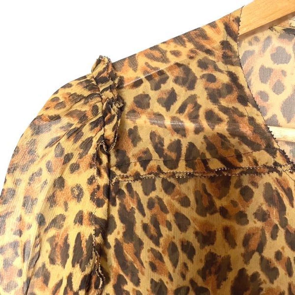 J. Crew Collection‎ Leopard Print Button Down Blouse - Picture 4 of 7